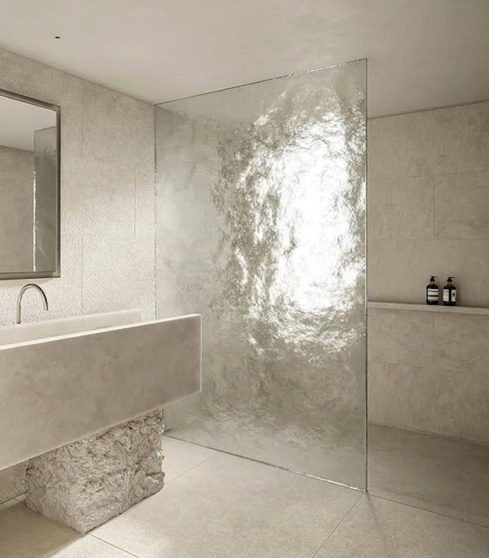 parawan walk-in ze szkła fusingowego